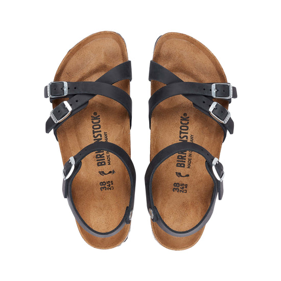 Birkenstock Kumba Black Oiled Leather top view