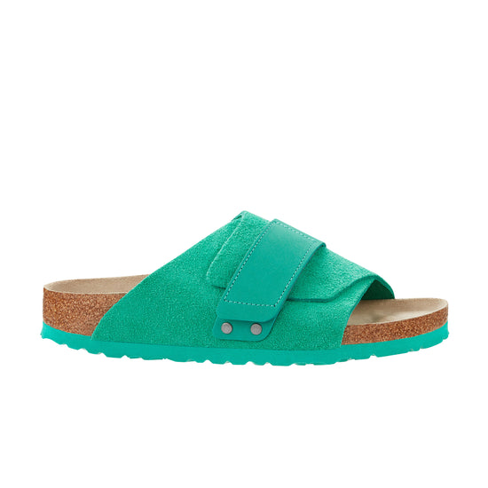 Birkenstock Kyoto Bold Green Suede Leather side view