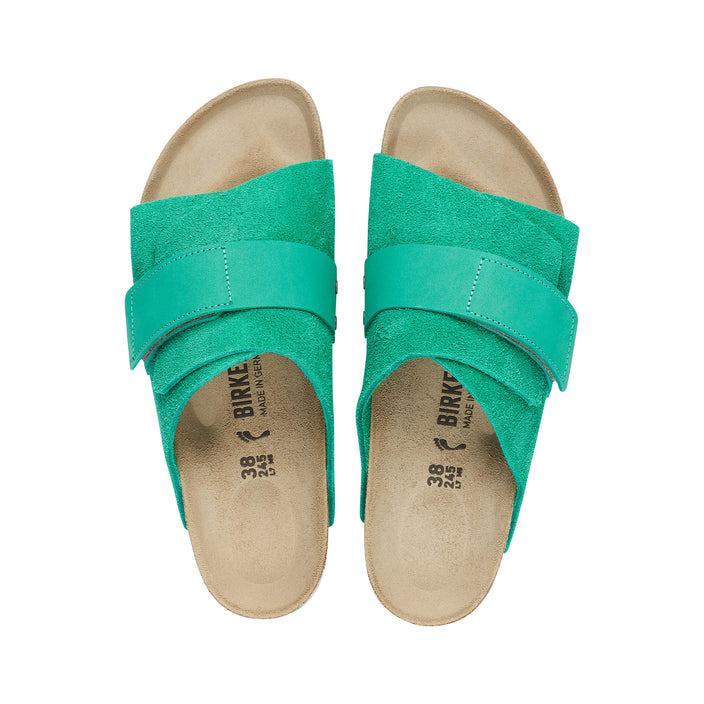 Birkenstock Kyoto Bold Green Suede Leather top view