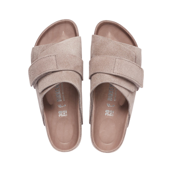 Birkenstock Kyoto Exquisite Grey Taupe Suede Leather top view