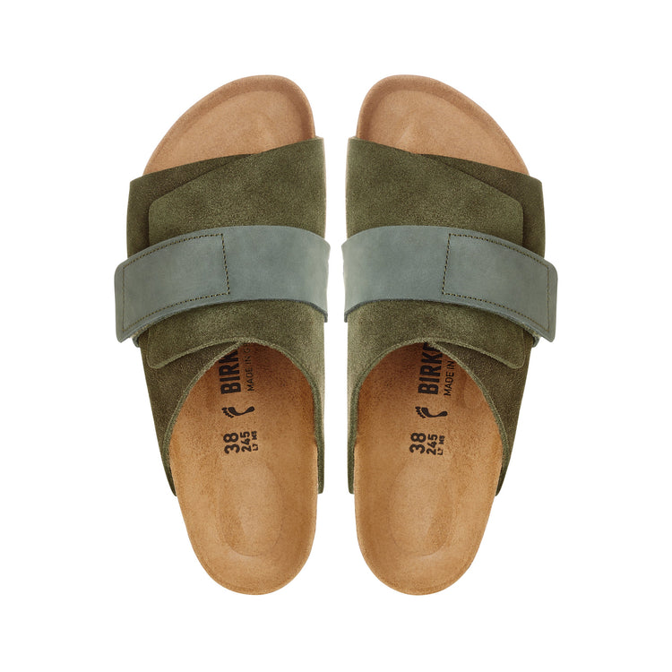 Birkenstock Kyoto Suede Leather Thyme top view                 
