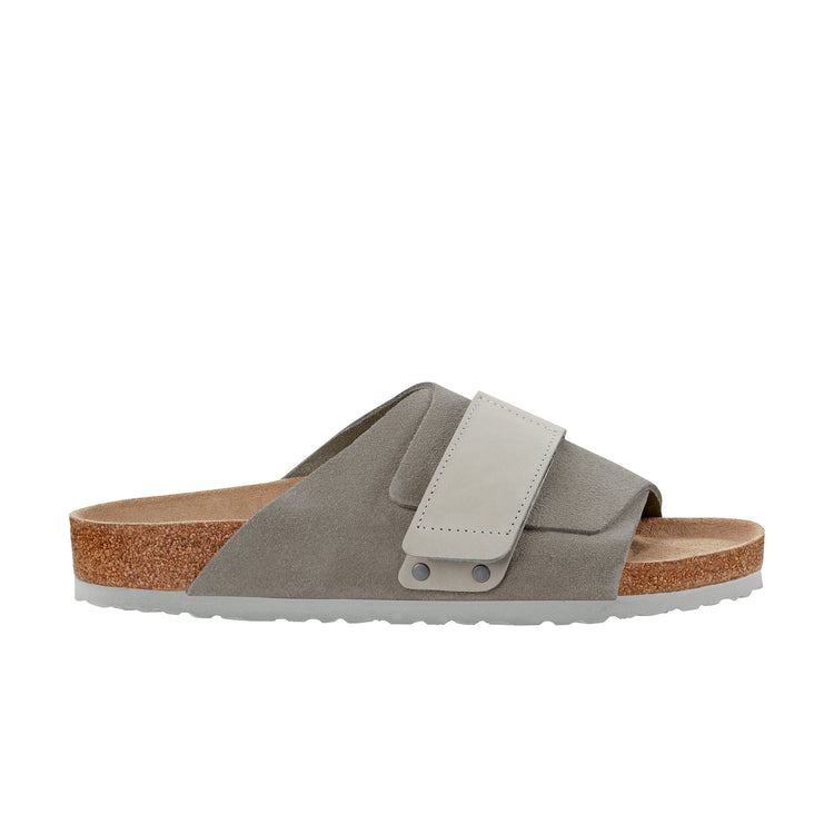 Birkenstock Kyoto Suede/Nubuck Leather Stone Coin side view