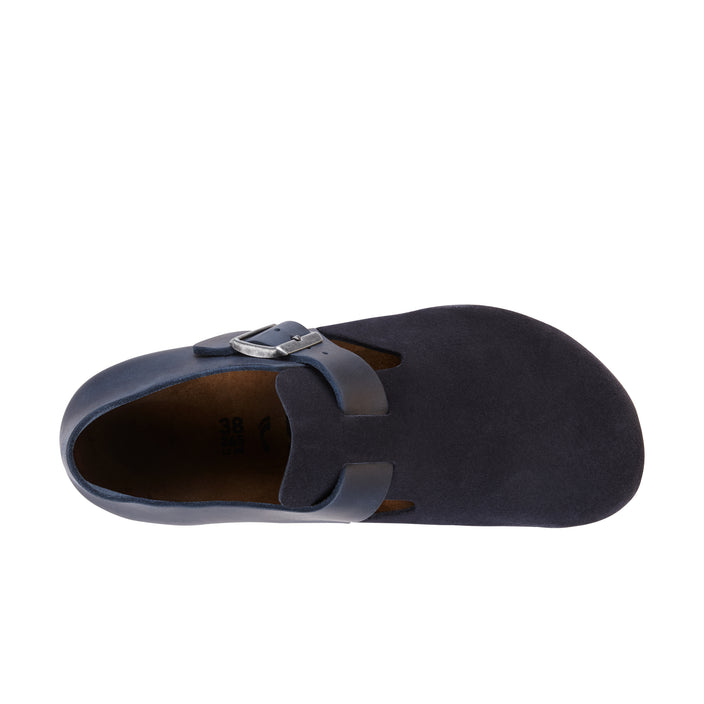 Birkenstock London Night Blue Oiled/Suede Leather top view