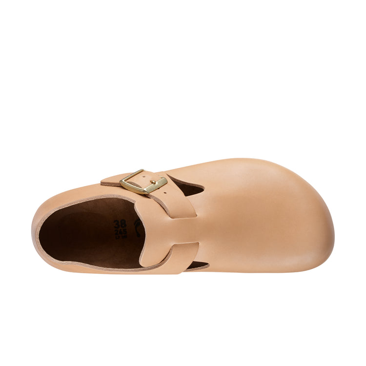 Birkenstock London Nude Natural Leather top view