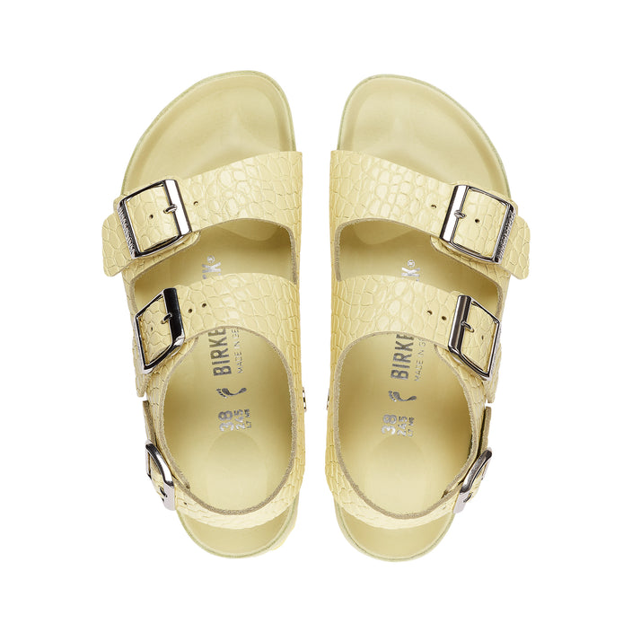 Birkenstock Milano Exquisite Popcorn Embossed Natural Leather top view