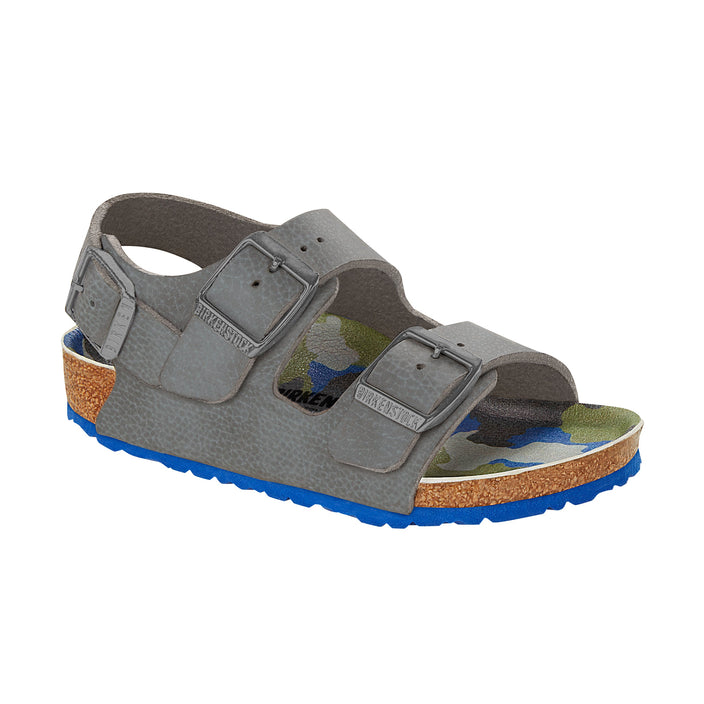 Birkenstock Milano Kids Birko Flor Grey Multicolour Camo 