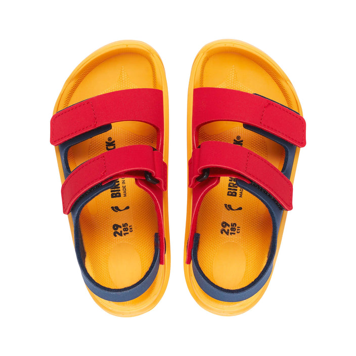 Birkenstock Mogami Kids Active Red/Midnight/Yellow Tecflor Birko-Flor/Polyurethane top view