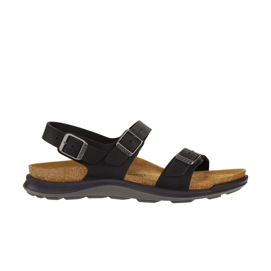 Birkenstock Sonora Cross Town Arctic Black Waxy Leather side view