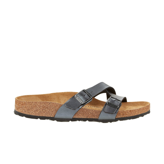 Birkenstock Yao Metallic Black Birko-Flor side view